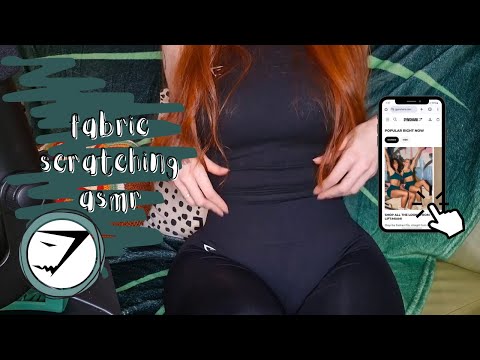 Gymshark leggings fabric scratching asmr 🦈