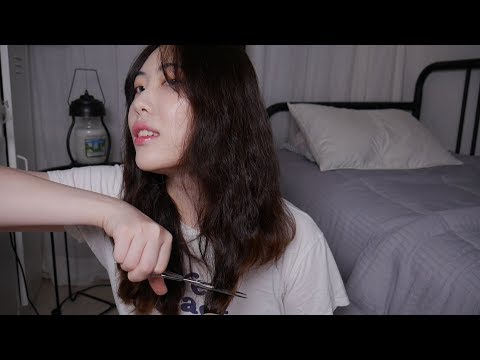 ASMR 진짜 머리 자르는소리 / 셀프 헤어컷하기 / ASMR Real Self haircut