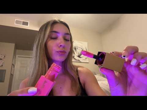 asmr ~ doing your summer beach glam makeup 🌅💖✨ ~ soft spoken, lofi