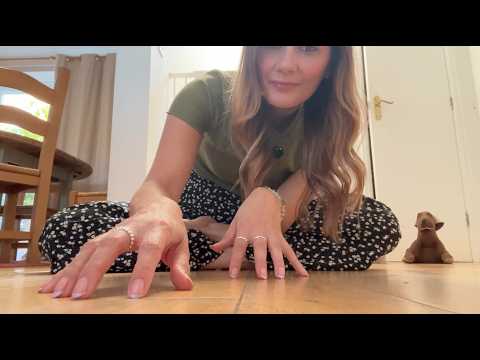 ASMR Giving the Floor a Massage | Up Close Tapping & Hand Movements | Hard Floor