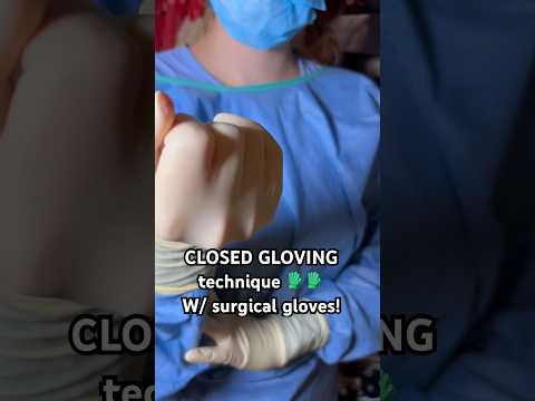 Performing closed gloving before exams #medicalexam #nurse #hack