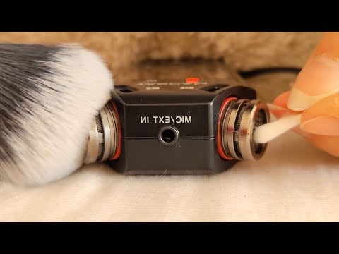 ASMR Slow and gentle ear triggers to make you sleep (Tascam, whispering sounds)