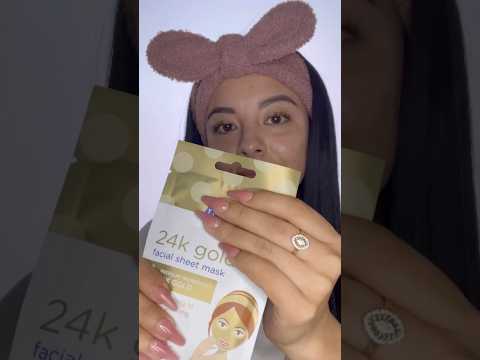 24K Gold Sheet Mask ASMR ✨ #asmr #shorts