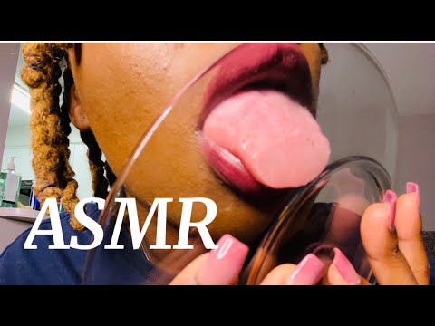 ASMR Glass Licking (SUPER Tingly!!)