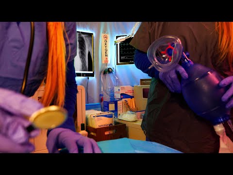 ASMR Hospital Emergency Asthma Attack | Intubation, Chest Tube | Medical Role Play