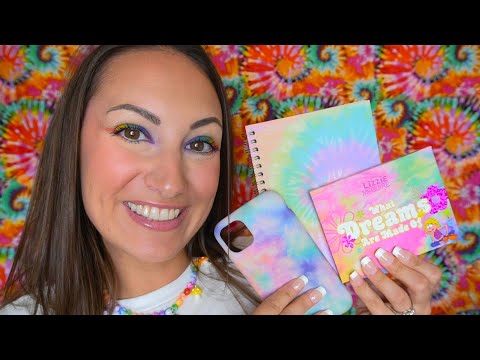 ASMR Tie Dye Triggers (follow my instructions, making/breaking pattern, mouth sounds, tapping)