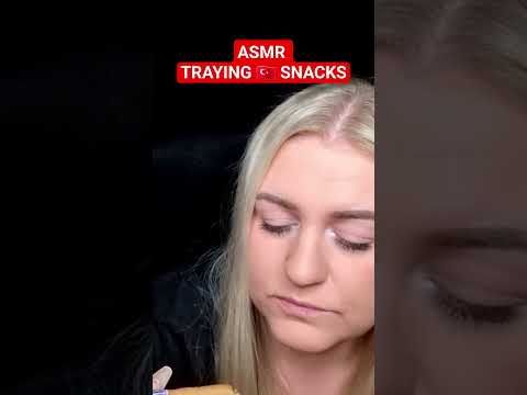 🇹🇷ASMR TRYING TURKISH SNACKS🇹🇷 #shorts #asmr #asmreating