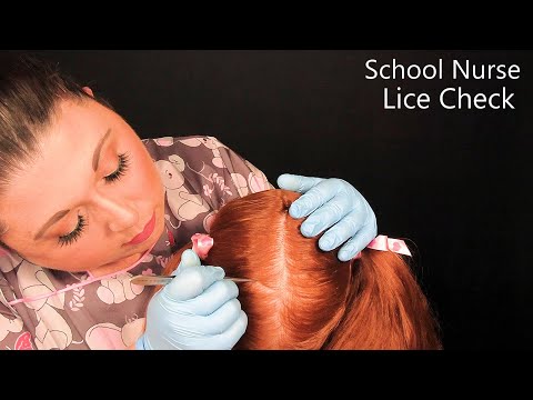 ASMR School Nurse Lice Check (Scalp Treatment, Scalp Scratching, Whispering) Medical Roleplay