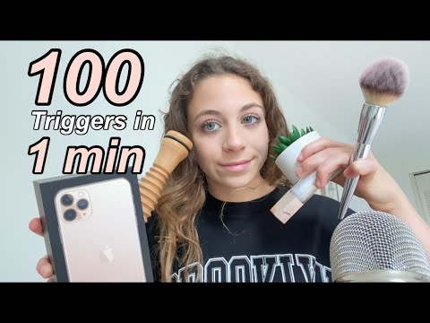 ASMR 100 Triggers in 1 min!