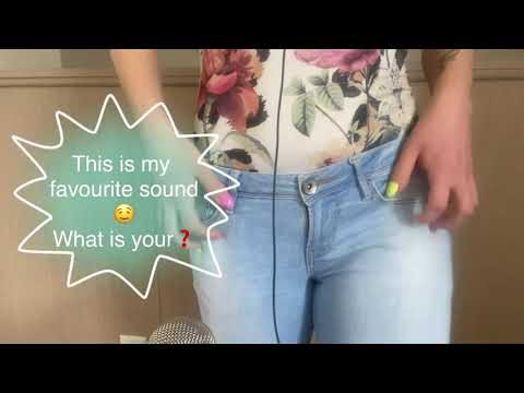 Jeans scratching ASMR no talking