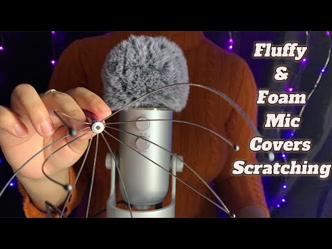 ASMR Fast & Aggressive Scalp & Brain Scratching (Fluffy & Form Mic Covers)