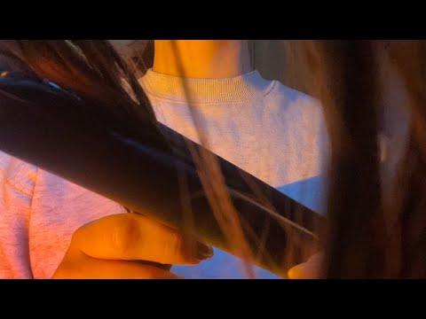 Lofi asmr🎧doing your hair🎀spray sounds💦brushing and straightening - no talking 