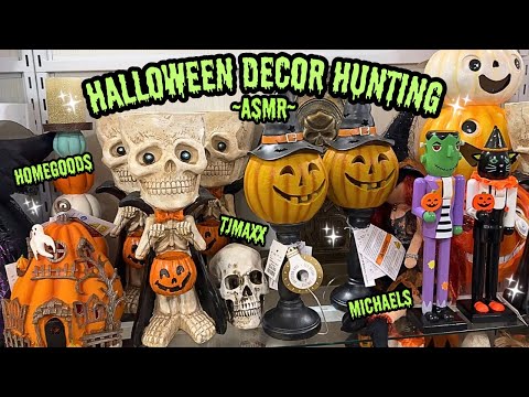 ASMR | Halloween Decor Hunting at HomeGoods, TJMaxx, & Michaels 👻 (Fluffy Mic Whisperd Voiceover)