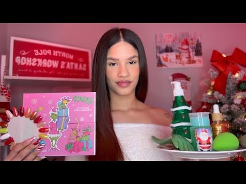 ASMR 🎄 Te maquillo, te lavo la cabeza, skincare (Atención personal navideña)