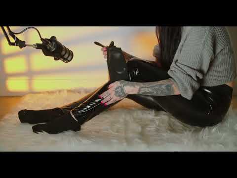 PVC Leggings & Latex Glove ASMR | Morning Sunrise 4K Fabric Triggers
