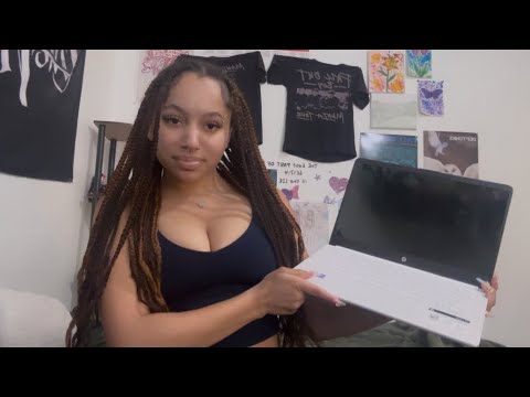 asmr keyboard typing with long nails