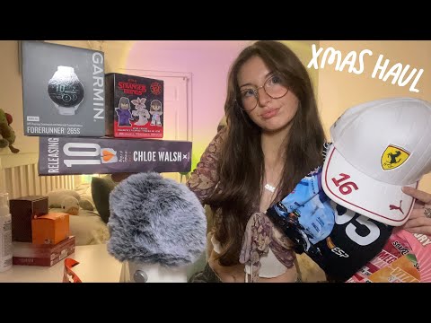 ASMR Christmas Haul!💝 (whispers, fabric scratching, tapping)