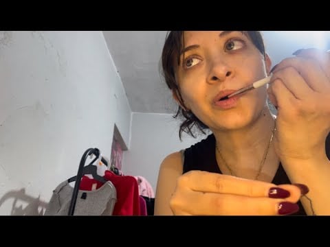 ASMR Putting Invisible Makeup on you (Spit painting, mouth sounds)