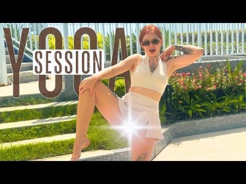 [4K] Morning Yoga | Yoga Girl Foxy Polly Flexible | Full Stretch Body Outside