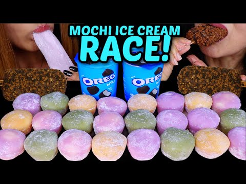 ASMR STRETCHY MOCHI ICE CREAM RACE + OREO MINI ICE CREAM | Week in the life VLOG 먹방