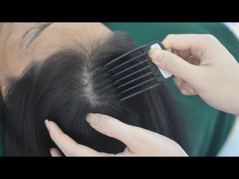 ASMR No Talking Hair Play, Hair Parting Real Person, Gentle Hair Sounds For Anxiety Relief