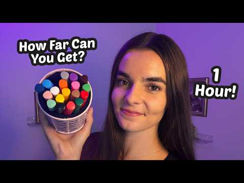 ASMR 1 Hour of Pick a Pen | How Far Can You Get?