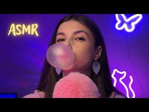 Asmr | Gum Chewing & Blowing Bubbles 💫👅Mouth Sounds👄