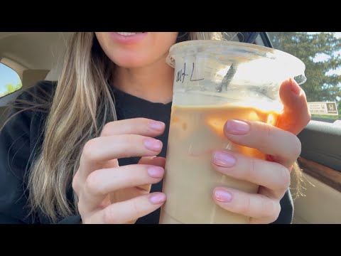 Lofi ASMR in my Car (Coffee and whisper rambles) ✨😴