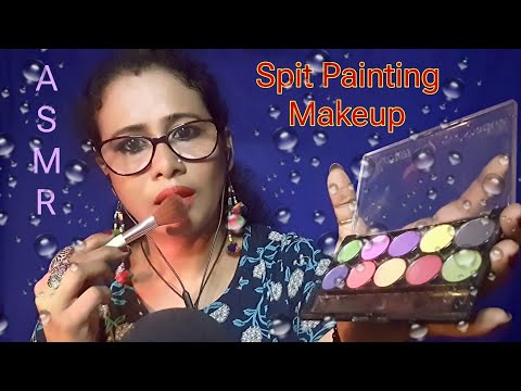 ASMR Spit Painting Makeup You (Mouth Sound)💄 |Asmr Ghosal| asmr personal attention