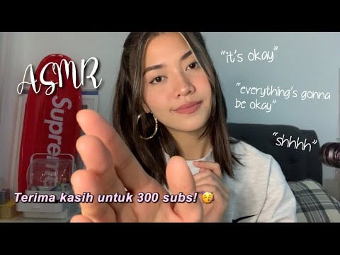 ASMR - Gentle face touching/hand movements with relaxing music (Malaysia)