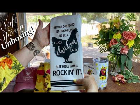 ASMR Opening Gift Plus Celebrate States Unboxing! (Soft Spoken Only) Chickens &  the State of Idaho!