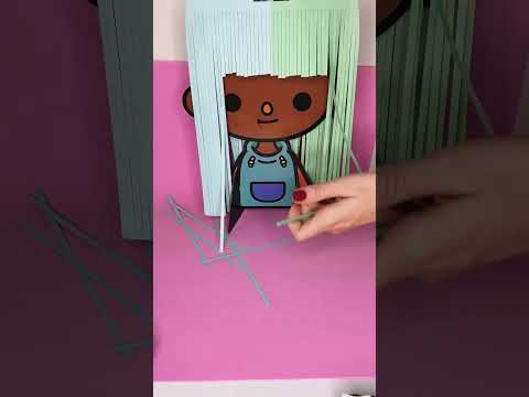 Hair cut with paper - #asmr #shorts