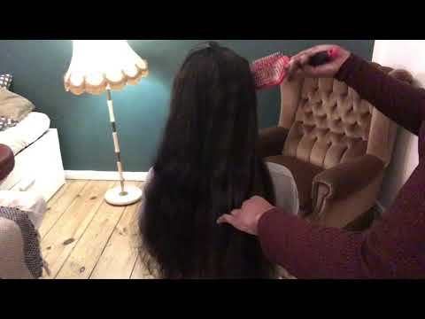 Extremely Satisfying Relaxing Head Massage Hair Brushing Sound (ASMR)