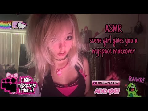 ASMR 2000s scene queen gives you a myspace makeover💖🎶 (fast and aggressive)