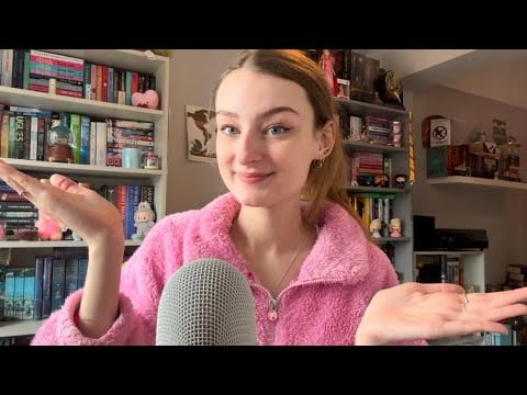 ASMR Balancing my Bookshelves for January! (Book triggers and close whispers) 