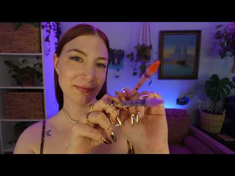 ASMR Close-Up Coloring On Your Face 🖍️ Personal Attention, Sister Roleplay (sort of)