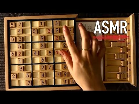 😴 ASMR - Wooden puzzle - Sudoku (9)- Clicky Whispers
