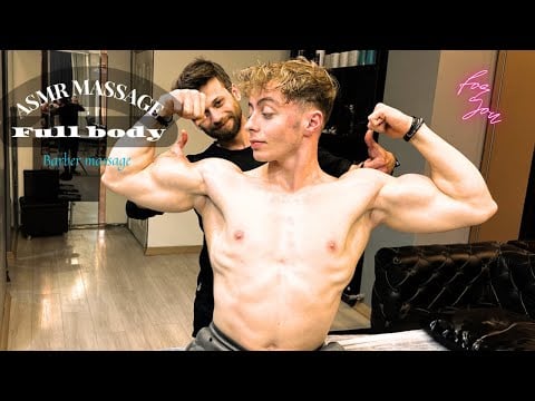 ASMR massage / back and chest massage / barber aromatic oil massage!!!