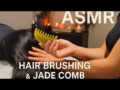 ASMR Hair Treatment for Deep Relaxation | Gentle Brushing, Jade Comb, Water Spray & Hair Play Sounds
