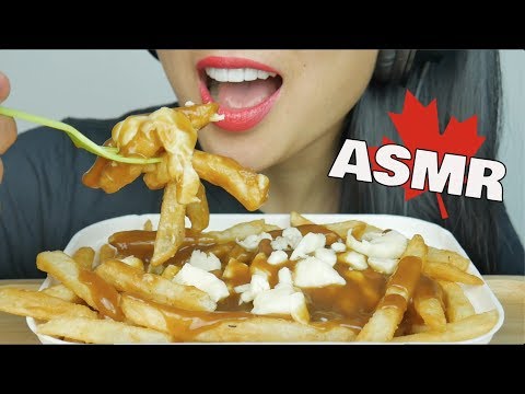 ASMR POUTINE (FRIES + GRAVY + CHEESE CURDS) EATING SOUNDS | SAS-ASMR