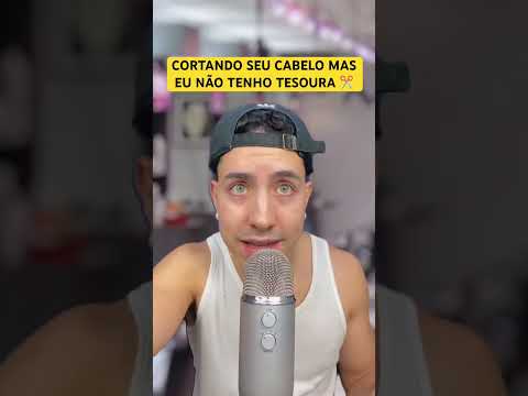 CORTANDO SEU CABELO MAS EU NÃO TENHO TESOURA ✌️✂️ #asmr