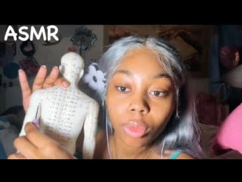ASMR| Acupuncture Doll Tapping, Scratching & Grip Massage ASMR