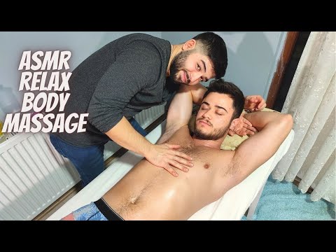 ASMR TURKISH RELAXING STRETCHER MASSAGE - ASMR chest,abdominal,shoulder,leg,hand,arm massage