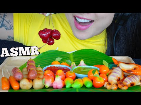 ASMR THAI DELICATE DESSERT ลูกชุบ *LUK CHUP (SOFT EATING SOUNDS) NO TALKING | SAS-ASMR