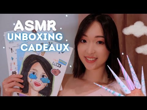 ASMR 🎁 Unboxing des Cadeaux Abonnés (triggers, dessins, lettres... 💌) j'ai été gâtée 😲