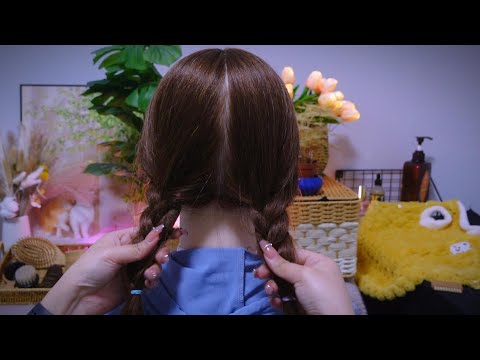 Hair Braiding ASMR and Hair Play No Talking