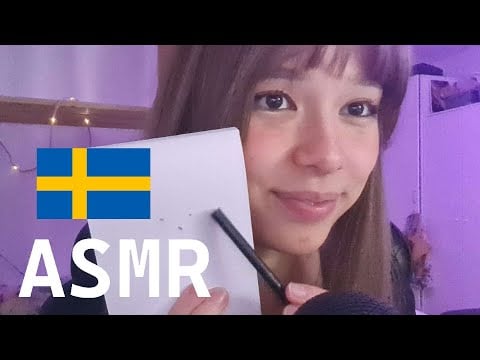 FAST Swedish Drawing You ASMR | Up-close whispering | Writing/Drawing sounds