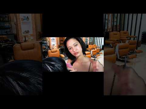 asmr cabelereira corta e lava seu cabelo #asmr #asmrsounds
