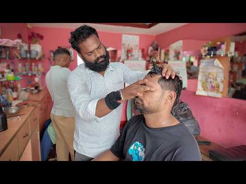 ASMR Barber Akash - $1 Best Stress & Anxiety Relief Village Head Massage (🧠Mind-Blowing Relaxation)