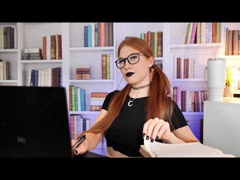 ASMR | Flirty Goth Girl in the back of the Library has a crush on you 📚🖤 4K